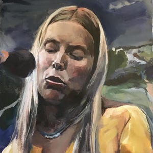 Original Painting of Joni Mitchell Yellows
