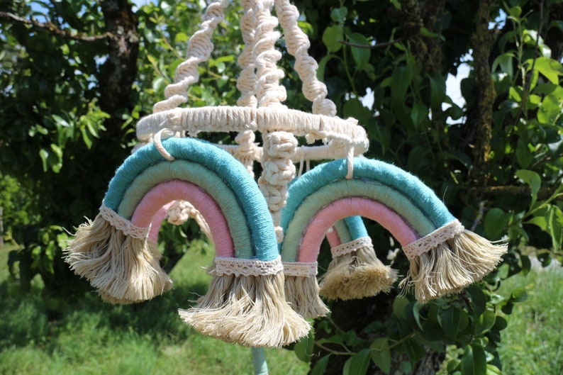 Décoration Macramé Artisanat Mobile Suspension lit enfant Mood 3 zdjęcie 1