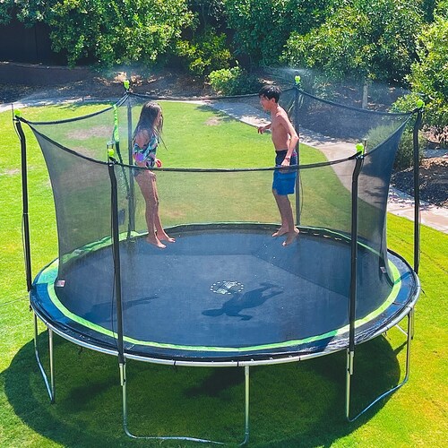 Trampoline sprinkler system for endless Summer fun! agrohort.ipb.ac.id