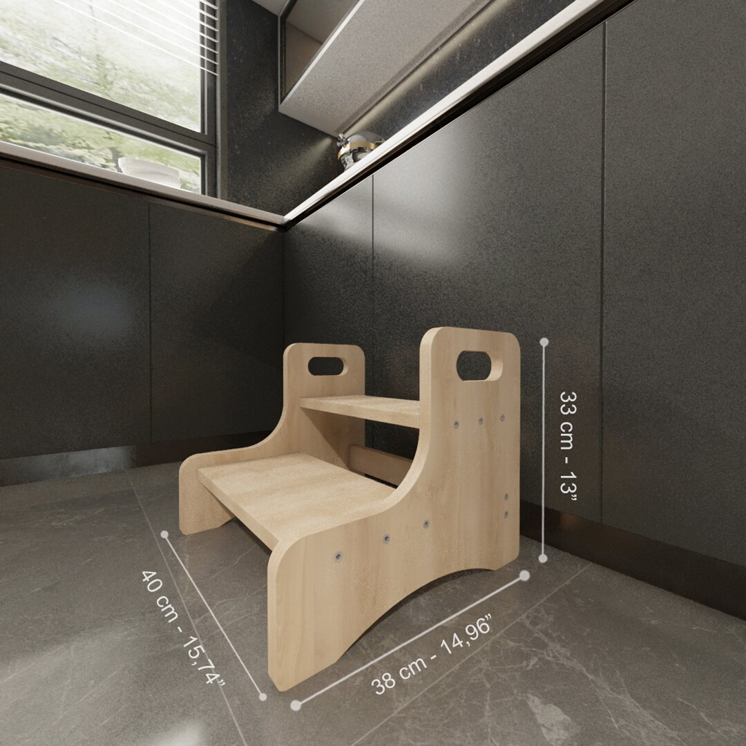 Toddler Step Stool Montessori Stool Kids Step Stool Wooden Etsy