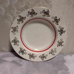 Vintage Royal Falkenwaren Platte: Hanley England Goldverzierung