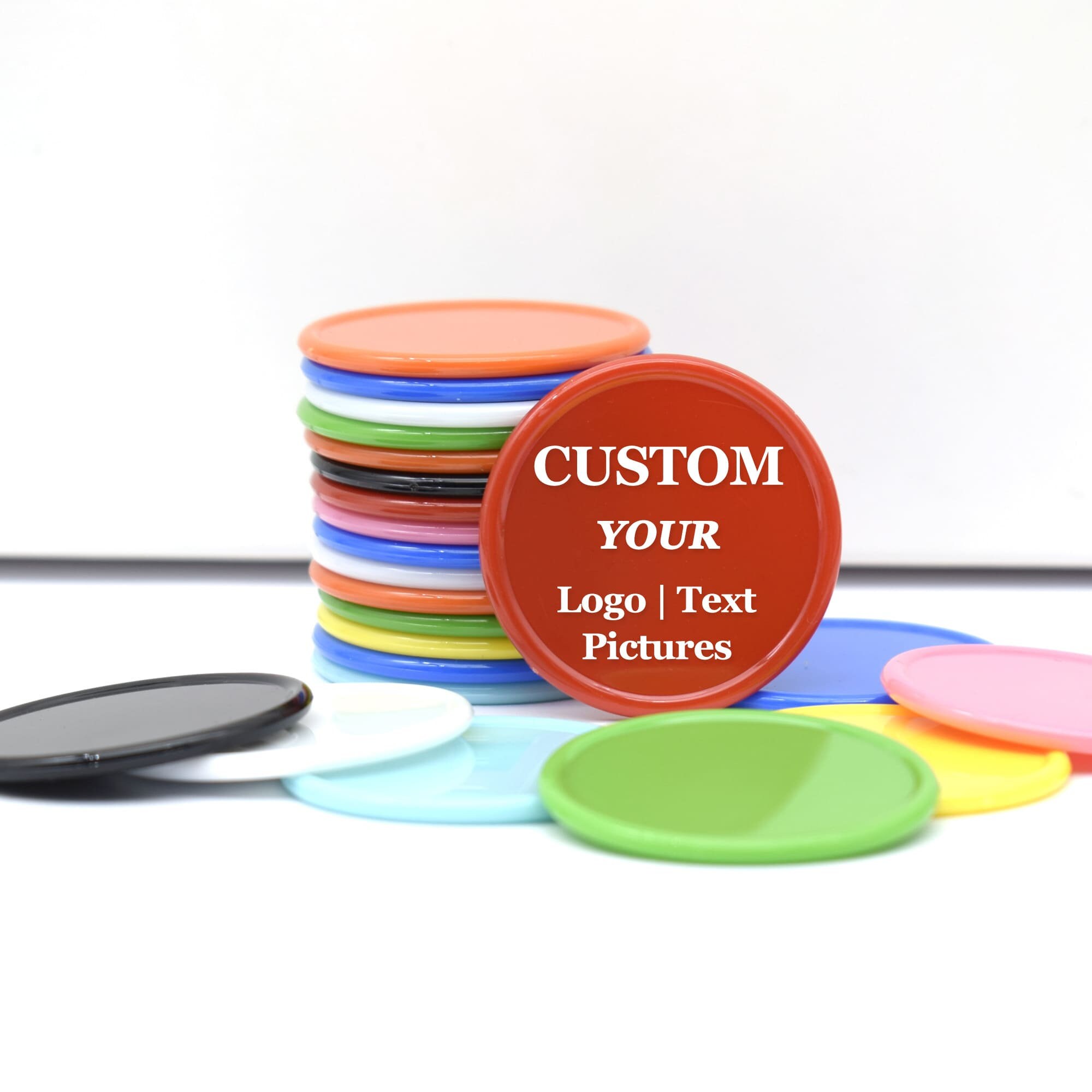 500 Custom Plastic Poker Chips, Print Your Personalized Text or Image ...