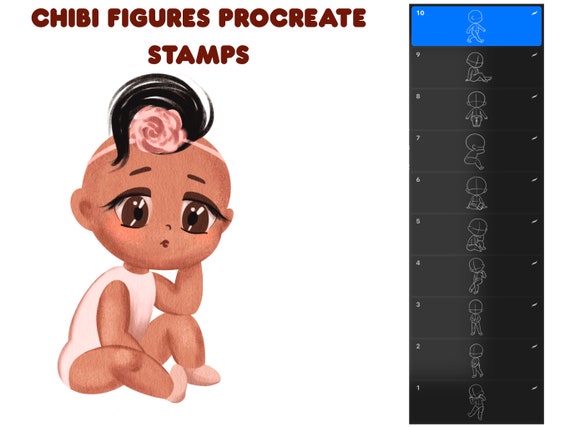 Procreate Chibi Base Chibi Pose Anime Chibi Stamp Guide -  Portugal