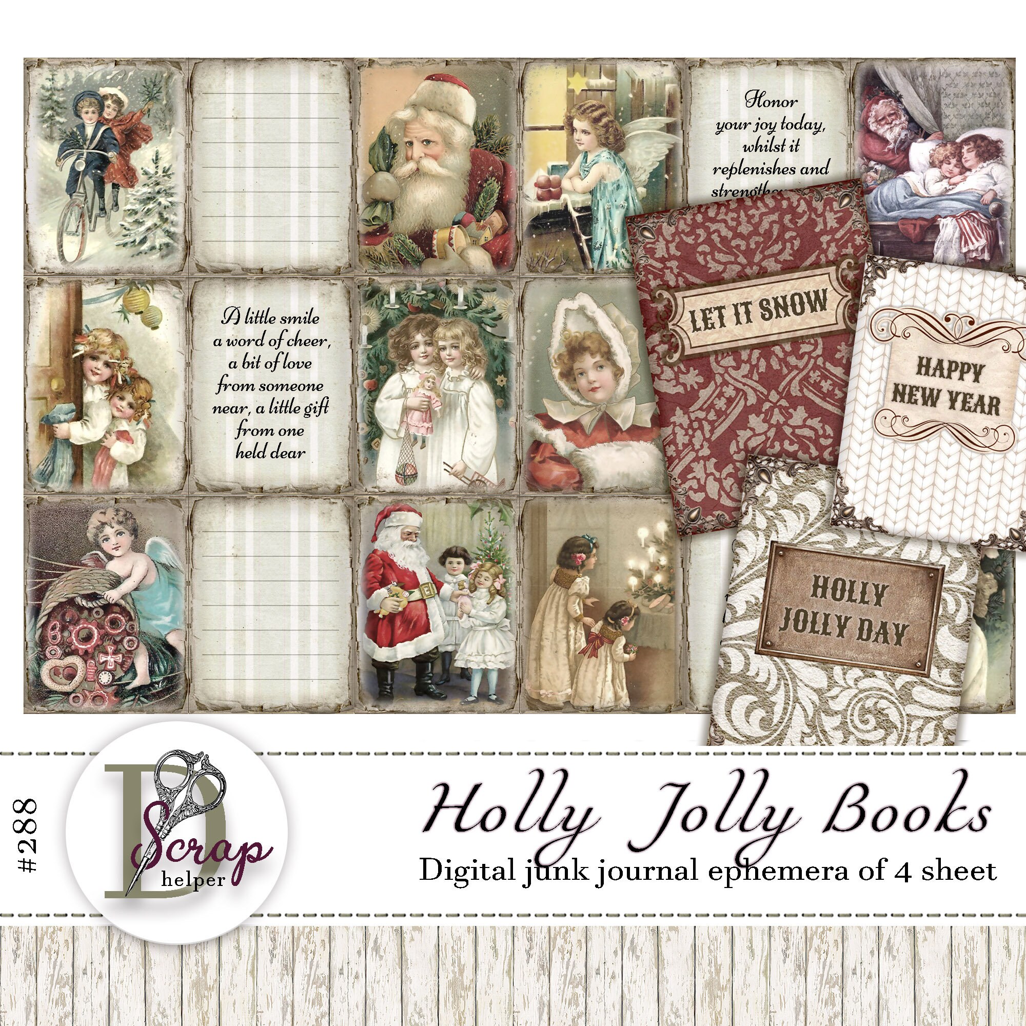 Retro Christmas Mini Books Printable - Il Fullxfull.4367982114 Rylu