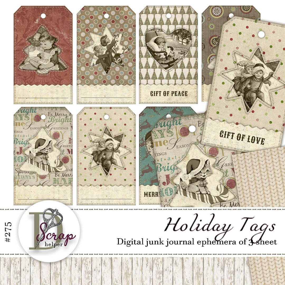 Lot De 100 étiquettes Cadeaux De Noël Vintage – Étiquettes Rétro En Papier à Suspendre De Style Victorien Avec Corde De Chanvre Pour Emballage Cadeau De Noël, 10 Styles