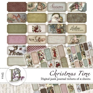 Vintage kortstondige kerstkaartjes van 4 vellen in 3 maten Nieuwjaar Noël Winter December dagelijks Adventskalender benodigdheden voor ongewenste tijdschriften #145