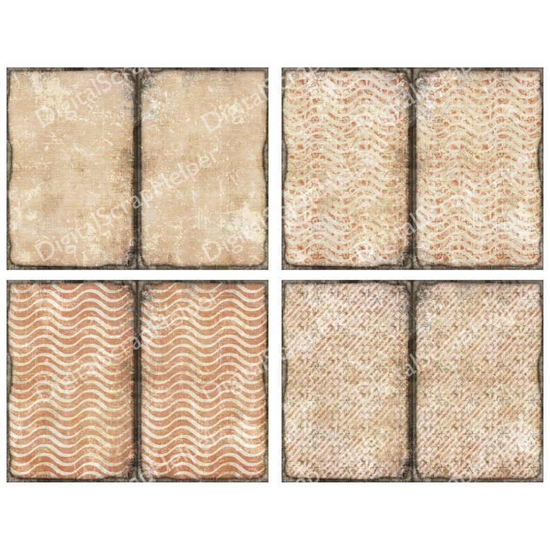 Vintage nautical junk journal background pages for sea theme scrapbooking | Digital download | 060 image 6