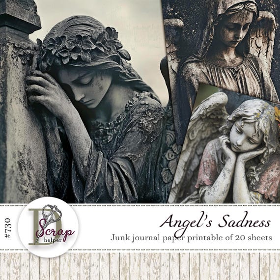 Gothmas angel photos printable 20 sheets for gothic junk journals and dark holiday decor with Wednesday aestethic #730