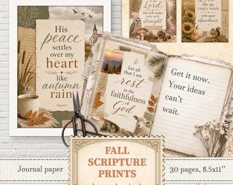 Fall Bible verse wall art set Catholic scripture quote prints Christian classroom posters | Digital download | 1667