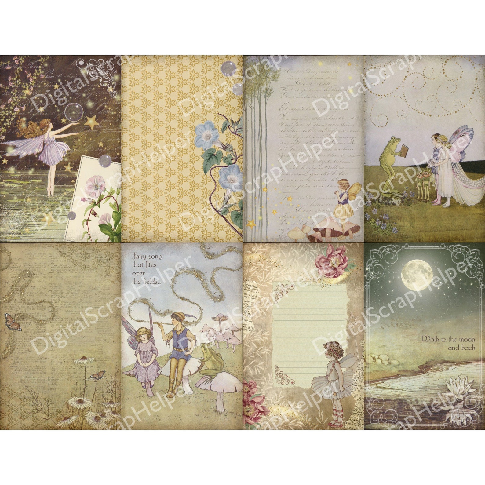 Fairy Junk Journal Kit for Enchanted Forest Fairytale and Fantasy ...