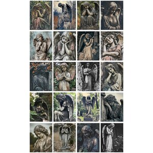 gothic digital paper, halloween scrapbook, angel statues print, gothic angel, sad angel clipart, angel photo, vintage angel decor, dark angels, gothic photos, gothic wall art, gothic scrapbook, gothic photography, halloween photos, creepy photos