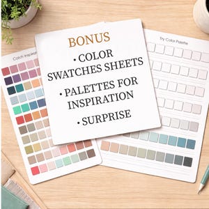 Spring folk art coloring book for fall coloring of 30 bold & easy PDF pages | Digital download image 10