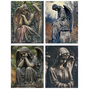 gothic digital paper, halloween scrapbook, angel statues print, gothic angel, sad angel clipart, angel photo, vintage angel decor, dark angels, gothic photos, gothic wall art, gothic scrapbook, gothic photography, halloween photos, creepy photos