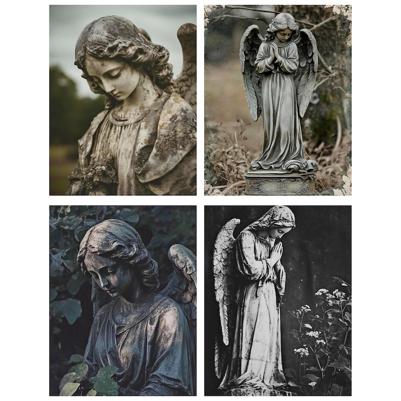 gothic digital paper, halloween scrapbook, angel statues print, gothic angel, sad angel clipart, angel photo, vintage angel decor, dark angels, gothic photos, gothic wall art, gothic scrapbook, gothic photography, halloween photos, creepy photos