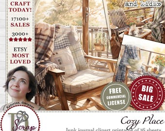 Sitting place clipart for mindfulness journals and grounding home decor posters | Digital download