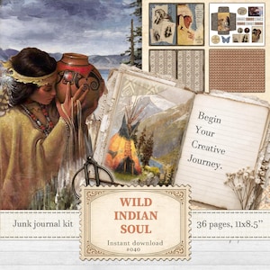 Kit de revues amérindiennes pour création lente sur le thème de l'Inde | Téléchargement numérique | 040