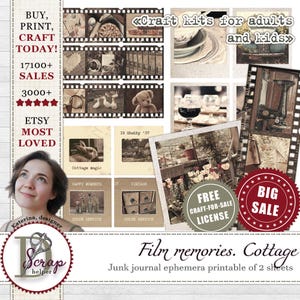 Photos vintage vieille photographie shabby chic de 2 feuilles Photo polaroïd rétro Cottage Floral Shabby Cottagecore ordures ménagères # 217