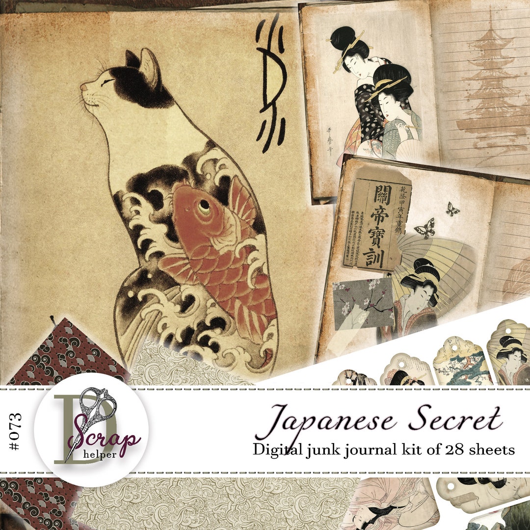 Vintage Japanese Junk Journal Ephemera Printable of 28 Sheets - Etsy