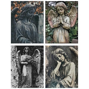 gothic digital paper, halloween scrapbook, angel statues print, gothic angel, sad angel clipart, angel photo, vintage angel decor, dark angels, gothic photos, gothic wall art, gothic scrapbook, gothic photography, halloween photos, creepy photos