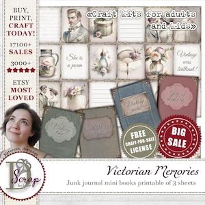 Viktorianische mini Bücher 3 Bögen Shabby Chic Damen Rosen rosa shabby chic Cottagecore Junk Journal Zubehör #573