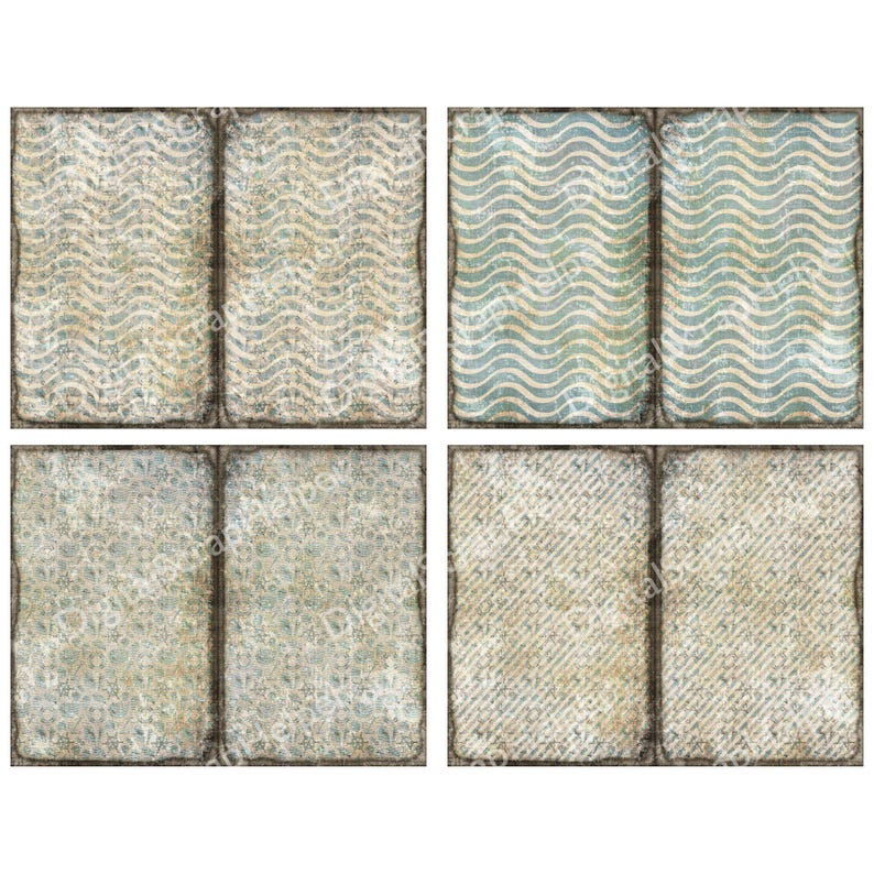 Vintage nautical junk journal background pages for sea theme scrapbooking | Digital download | 060 image 7