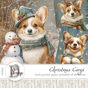 Niedliche Weihnachts Corgis 28 Blatt 28 Blatt Corgis Hund Corgis Welpe Winter Corgis Clipart Corgis Bilderrahmen Weihnachtsgrüße #1023
