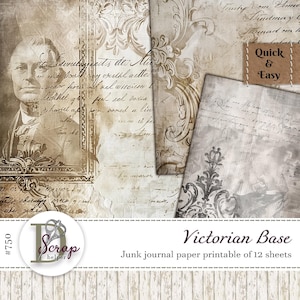 Neutrales Trägerpapier printable 12 Blatt Masterboard Scrappy Basic Essentials Victorian Masculine Pergamentpapier Freie kommerzielle Nutzung #750