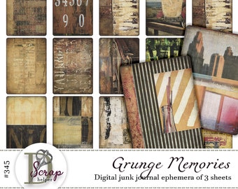 Grunge Steampunk ATC-kaarten: mannelijke versieringen voor ongewenste tijdschriften (digitale download)