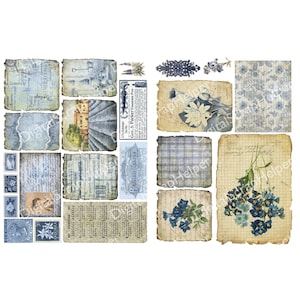 flea market ephemera, floral ephemera, shabby chic ephemera, botanical ephemera, antique ephemera, shabby junk journal, blue ephemera, shabby chic journal, blue shabby chic, blue digital paper, blue junk journal, vintage blue journal