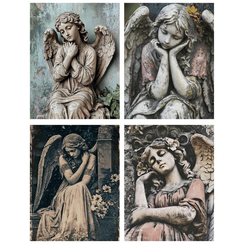 gothic digital paper, halloween scrapbook, angel statues print, gothic angel, sad angel clipart, angel photo, vintage angel decor, dark angels, gothic photos, gothic wall art, gothic scrapbook, gothic photography, halloween photos, creepy photos