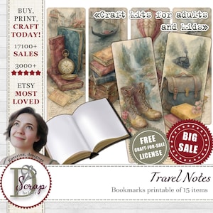 Wanderlust Aquarell Lesezeichen Set 15 Artikel printable Reise Lesezeichen Abenteuer Journal Zubehör Vintage Pass Tracker #1167