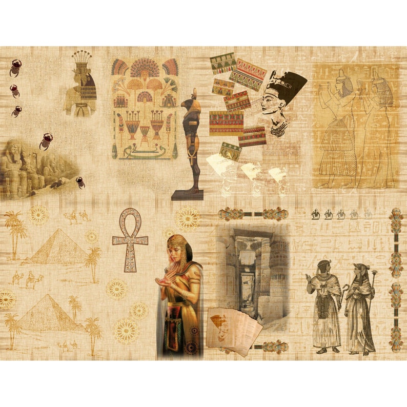 Ancient Egypt Junk Journal Kit Printable of 24 Sheets Antique Etsy