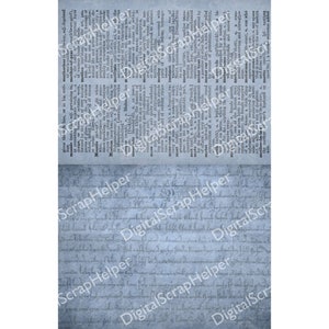 Vintage Blue Junk Journal Paper Pack for Scrapbooking and Slow Crafting ...