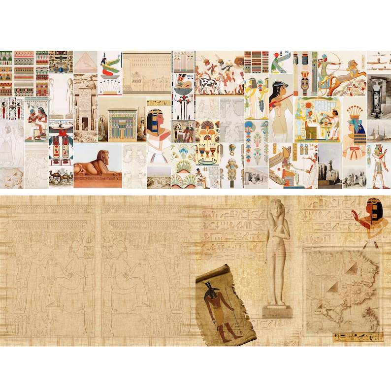 Ancient Egypt Junk Journal Kit Printable of 24 Sheets Antique Etsy
