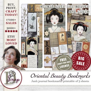 Geisha Lesezeichen Set 15 Stück Japanische Lesezeichen Set Asiatische Lesezeichen Bündel Buchclub Geschenk Orientalische Lesezeichen Japan Lesezeichen #761