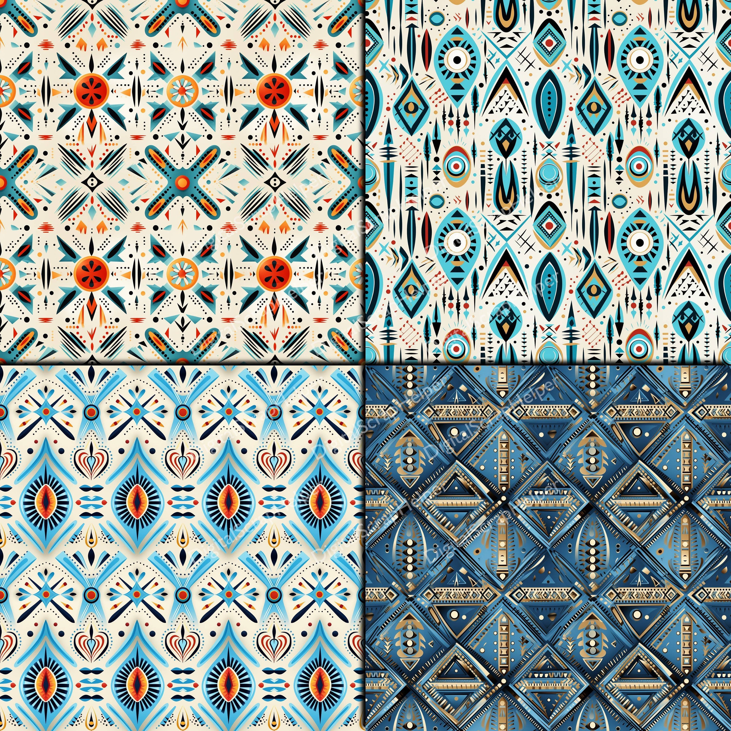Vibrant Abstract Seamless Patterns for African Inspired Decor and ...