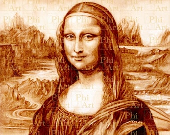 Mona Lisa Coffee Painting Download Print - Etsy Canada