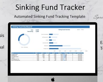 Sinking Fund Excel Templet for Savings Goals Tracking | Personal Budget Spreadsheet | Sinking Fund Dashboard | Habit Tracker