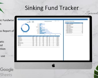 Sinking Fund Template for tracking saving fund | Google Sheet Budget | Saving Goal Tracker | Sinking Fund Dashboard