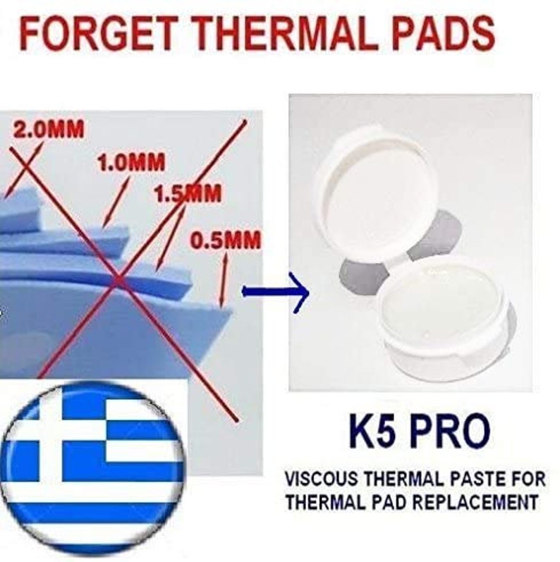 Thermal Paste & Pad Set, K5PRO K4PRO Compatible With Iphone, Imac PS4 PS3 XBOX Asus Dell Etc
