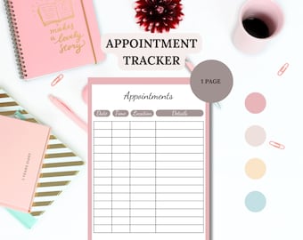 Appointment Tracker Printable: A4, A5, US Letter (PDF Download)
