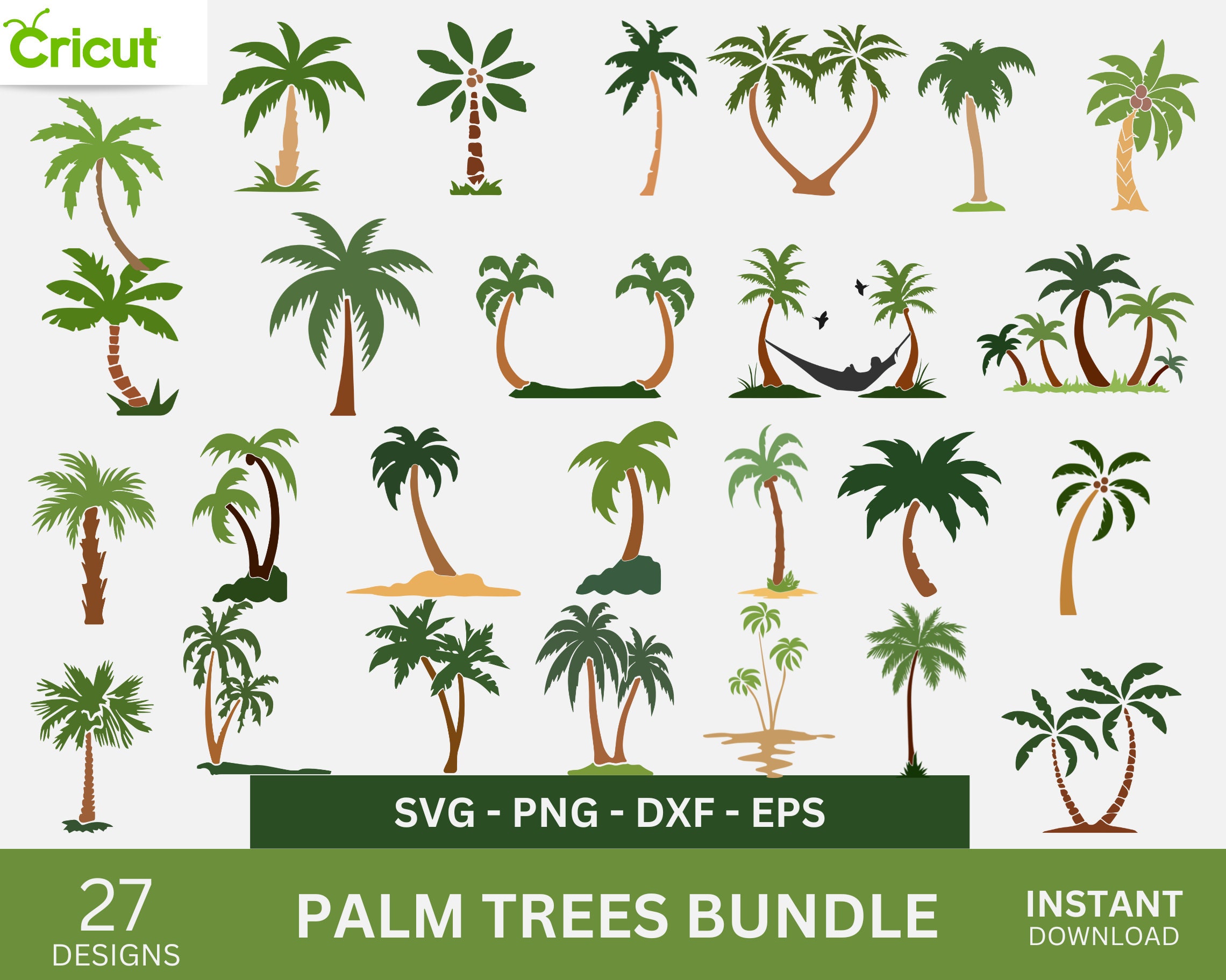 Palm Tree SVG Palm Tree Silhouettetropical Island Treebeach - Etsy UK