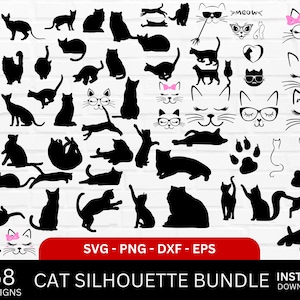 Katzen Bundle SVG,Katze SVG,Kitty svg,Cute Cat SVG,Katzenkopf,Katzengesicht,Katze Svg,Lustige Katzen Silhouette,Crazy Cat Love