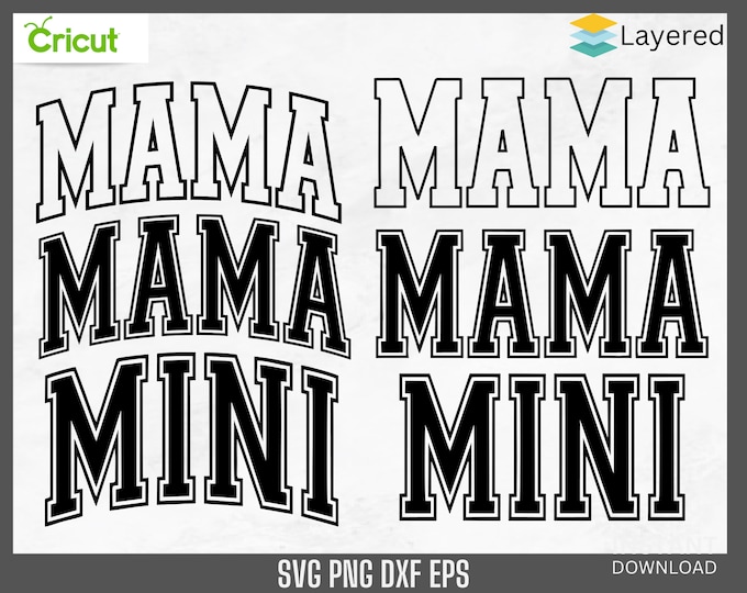 Mama and Mini SVG, Mama and Mini Svg Bundle, Sublimation, Mommy and Me ...