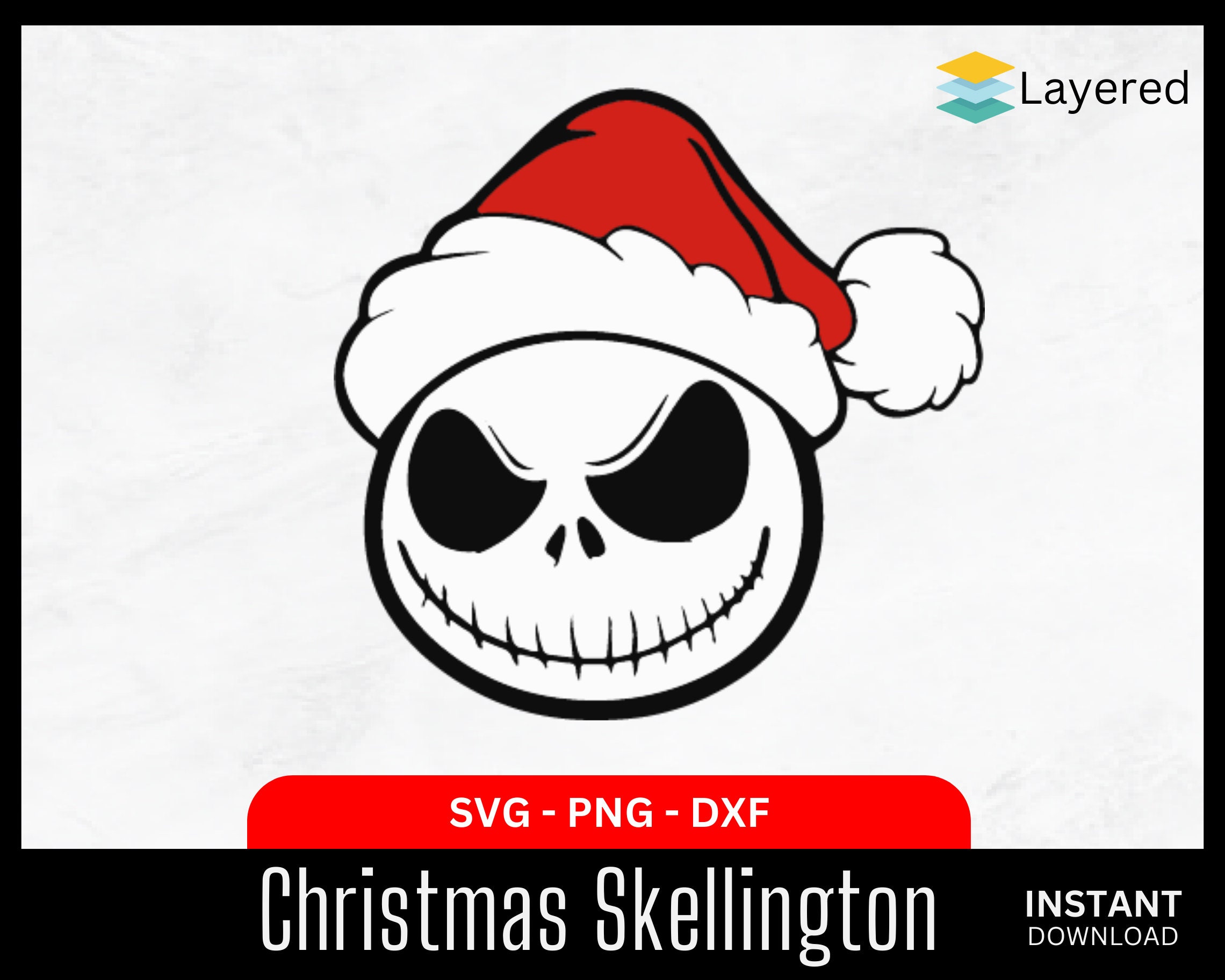 Jack Skellington SVG Nightmare SVG con sombrero de Navidad Etsy España