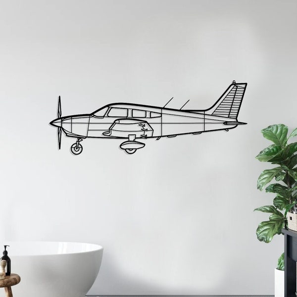 PA-28 Silhouette Metal Wall Art, Airplane Wall Art, Plane Metal Art, Metal Wall Art, Metal  Plane Silhouette