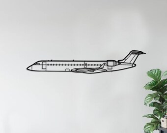 CRJ700 Silhouette Metal Wall Art, Airplane Wall Art, Plane Metal Art, Metal Wall Art, Metal  Plane Silhouette