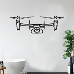 MV-22 Osprey Front Silhouette Metal Wall Art, Airplane Wall Art, Plane Metal Art, Metal Wall Art, Metal  Plane Silhouette