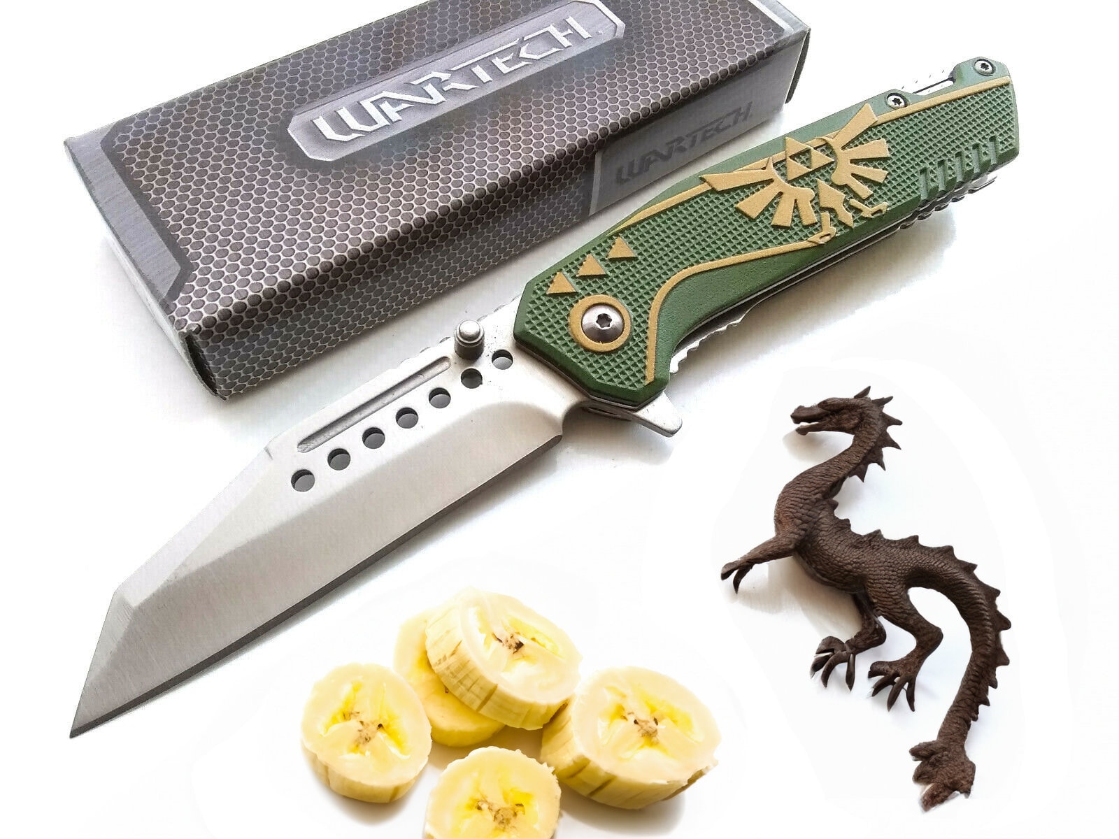 TRIFORCE POCKET KNIFE Tactical Hunting Knife, Legend of Zelda Knife