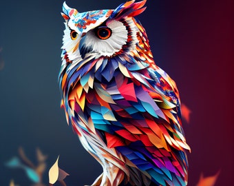 Cosmic owl png, tawny owl illustration, art owl picture graceful owl